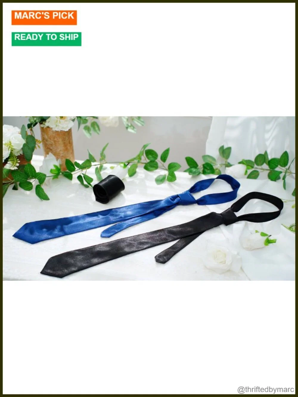 50 Pack Black Satin Skinny Tie for Men Wedding Business Formal